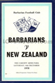 Barbarians v New Zealand 1978 rugby  